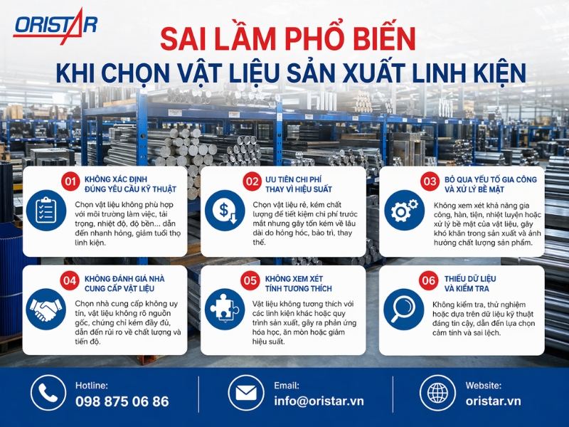 Sai lầm phổ biến khi chọn vật liệu sản xuất linh kiện