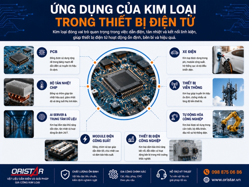 Ứng Dụng Của Kim Loại Trong Thiết Bị Điện Tử