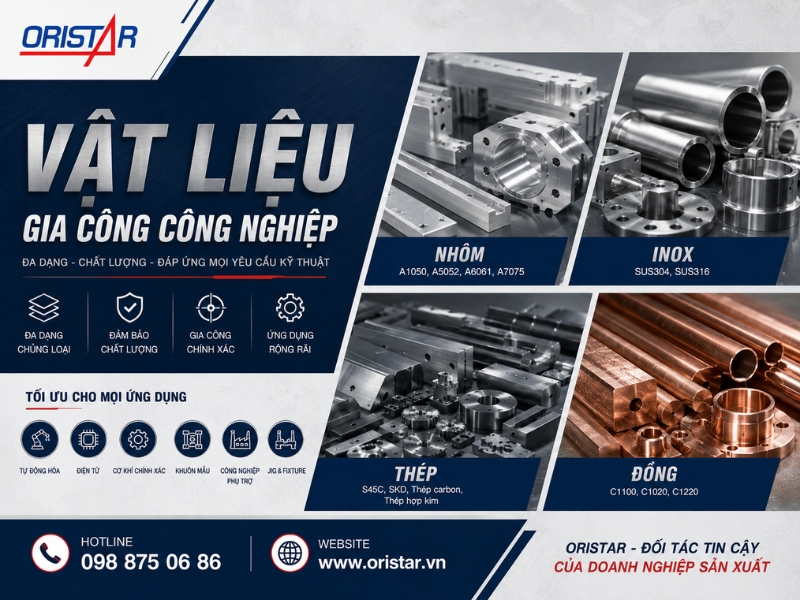 Vật Liệu Gia C&ocirc;ng Cơ Kh&iacute; Ch&iacute;nh X&aacute;c