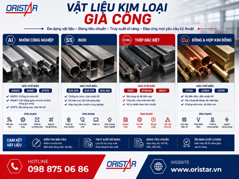 Vật Liệu Kim Loại Gia C&ocirc;ng